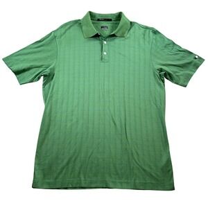 Nike Tiger Woods Collection Mens Green Plaid Polo Shirt Size M 256443-363